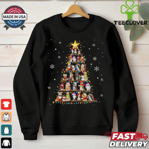 Cat Xmas Tree Shirt Recovered