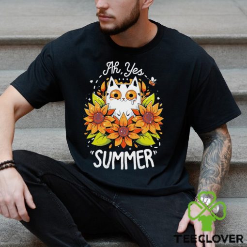 Cat and Sunflowers ah yes Summer art hoodie, sweater, longsleeve, shirt v-neck, t-shirt