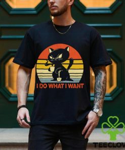 Cat black I do what I want shirt