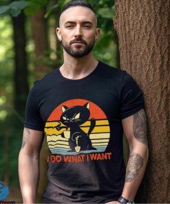 Cat black I do what I want shirt