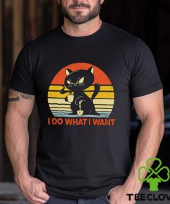 Cat black I do what I want shirt