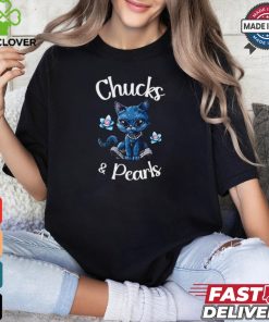 Cat chucks and pearls comma LA Kamala Harris 2024 shirt