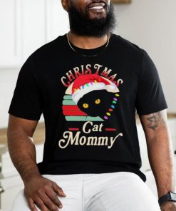 Cat hat santa christmas cat mommy hoodie, sweater, longsleeve, shirt v-neck, t-shirt