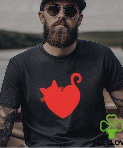 Cat heart design retro 2024 shirt