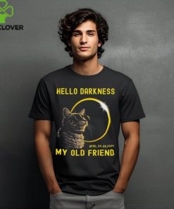 Cat hello darkness my old friend solar eclipse april 08 t hoodie, sweater, longsleeve, shirt v-neck, t-shirt