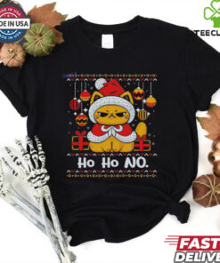 Cat ho ho no Christmas outfit shirt
