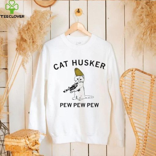 Cat husker pew pew pew hoodie, sweater, longsleeve, shirt v-neck, t-shirt