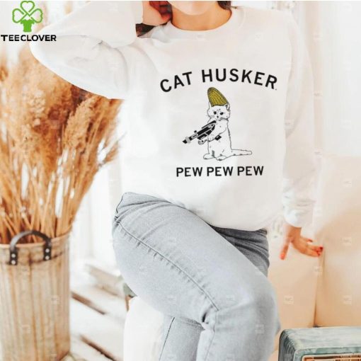 Cat husker pew pew pew hoodie, sweater, longsleeve, shirt v-neck, t-shirt