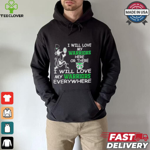Cat in the hat I will love my New Zealand Warriors here or there everywhere shirt