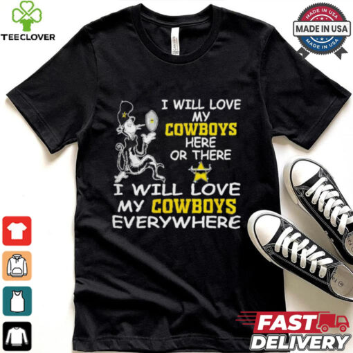 Cat in the hat I will love my North Queensland Cowboys here or there everywhere shirt