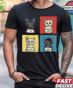 Cat ladies vote fun election theme cut kittens T shirt