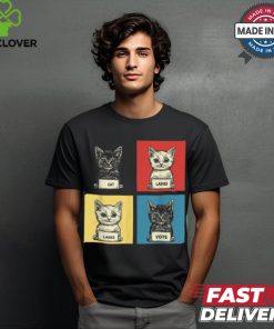 Cat ladies vote fun election theme cut kittens T shirt
