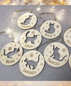 Cat lovers Customized Name Christmas Ornament