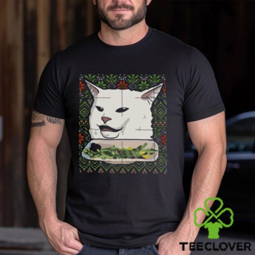 Cat meme dinner ugly sweater christmas funny design png hoodie, sweater, longsleeve, shirt v-neck, t-shirt