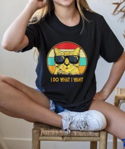 Cat wear glass I do what I want vintage shirt