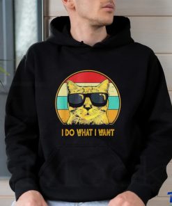 Cat wear glass I do what I want vintage shirt
