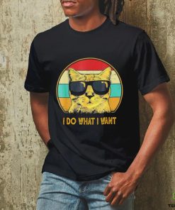 Cat wear glass I do what I want vintage shirt