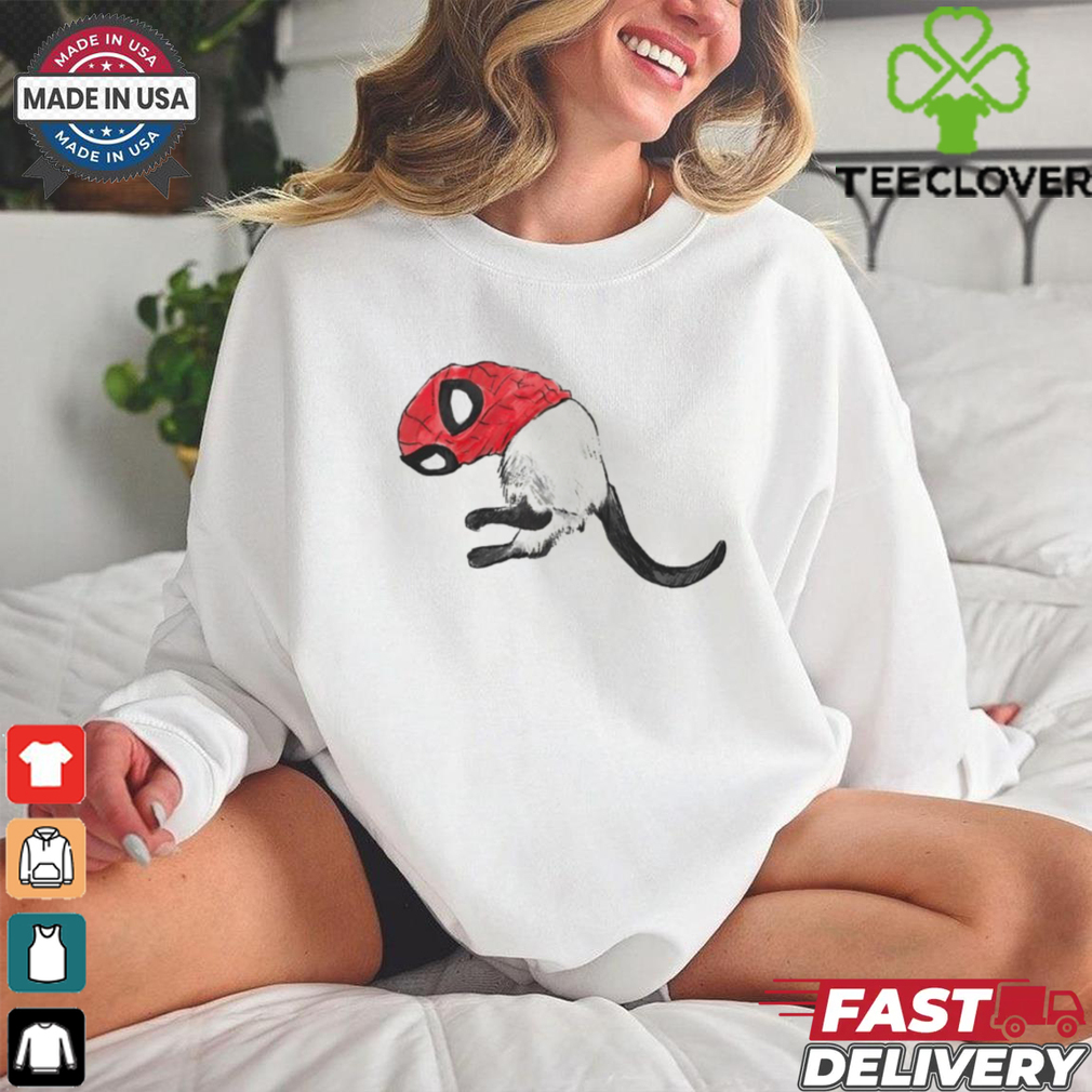 Cat wearing Spiderman mask shirt Cat wearing Spiderman mask shirt