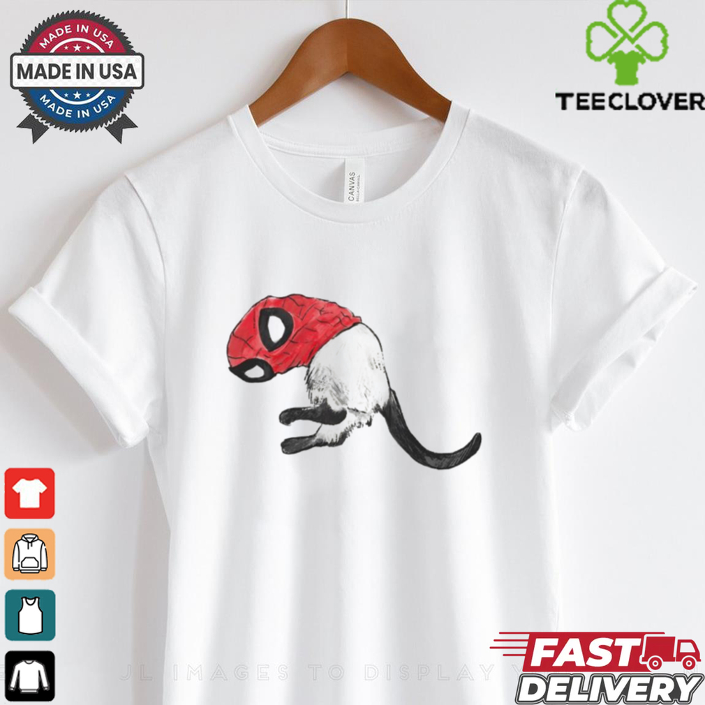 Cat wearing Spiderman mask shirt Cat wearing Spiderman mask shirt
