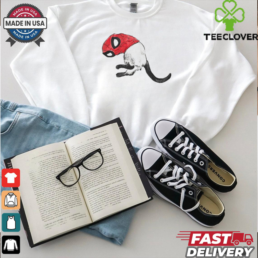 Cat wearing Spiderman mask shirt Cat wearing Spiderman mask shirt