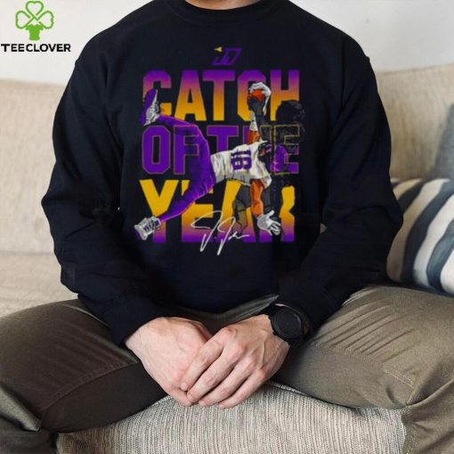 Catch Of The Year Justin Jefferson Viking football signature hoodie, sweater, longsleeve, shirt v-neck, t-shirt