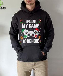 Caterpillar Christmas Gamer I Paused My Game To Be Here Video Gamer Xmas T shirt