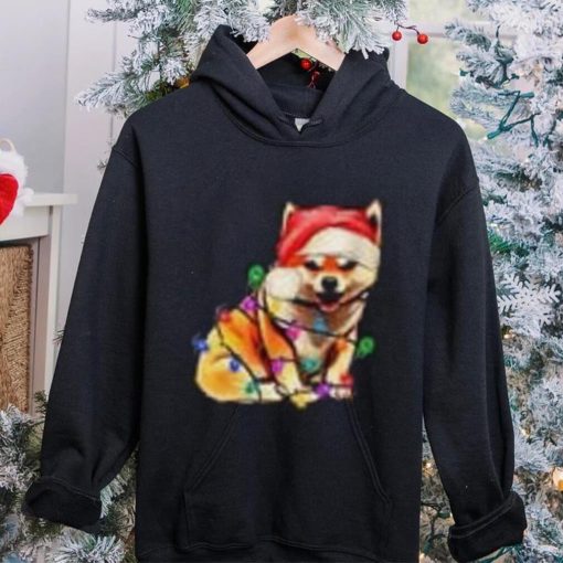 Caterpillar Christmas Lights Gifts Funny Xmas Dog Lover V neck T shirt