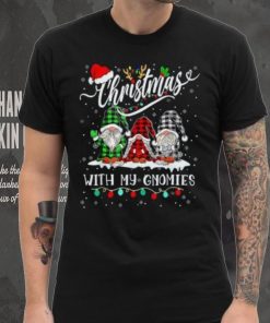 Caterpillar Christmas With My Gnomies Green Red White Plaid Xmas Gnomes T shirt