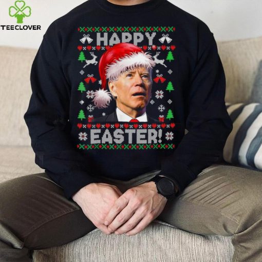 Caterpillar Funny Joe Biden Happy Easter Ugly Christmas Long Sleeve T shirt