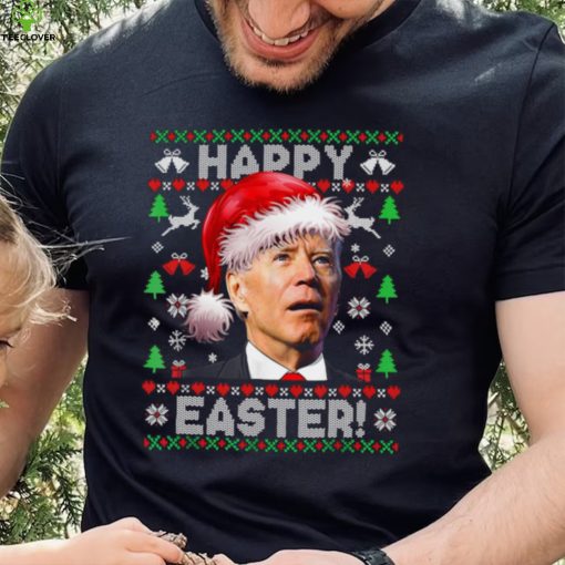 Caterpillar Funny Joe Biden Happy Easter Ugly Christmas Long Sleeve T shirt