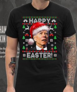 Caterpillar Funny Joe Biden Happy Easter Ugly Christmas Long Sleeve T shirt