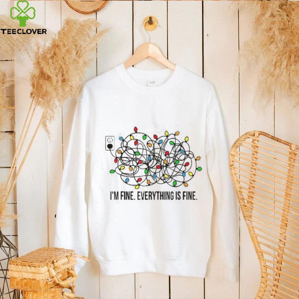 Caterpillar It's Fine I'm Fine Everything Is Fine Funny Christmas Lights T shirt Caterpillar It's Fine I'm Fine Everything Is Fine Funny Christmas Lights T shirt
