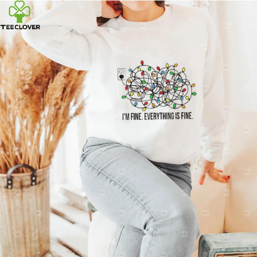 Caterpillar It's Fine I'm Fine Everything Is Fine Funny Christmas Lights T shirt Caterpillar It's Fine I'm Fine Everything Is Fine Funny Christmas Lights T shirt