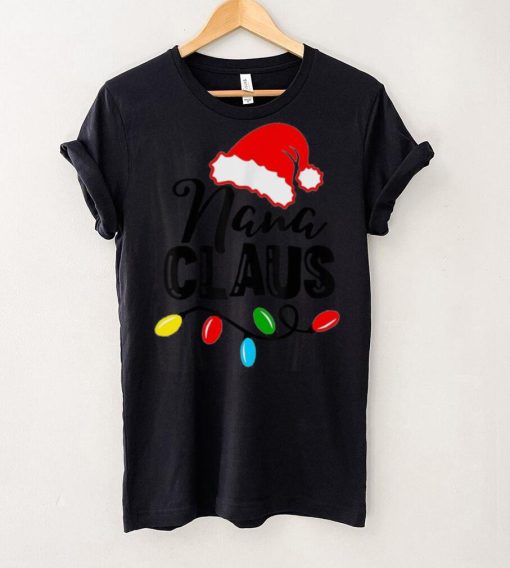 Caterpillar Nana Claus Shirt Christmas Lights Pajama Family Matching T shirt