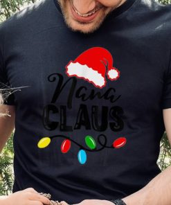 Caterpillar Nana Claus Shirt Christmas Lights Pajama Family Matching T shirt