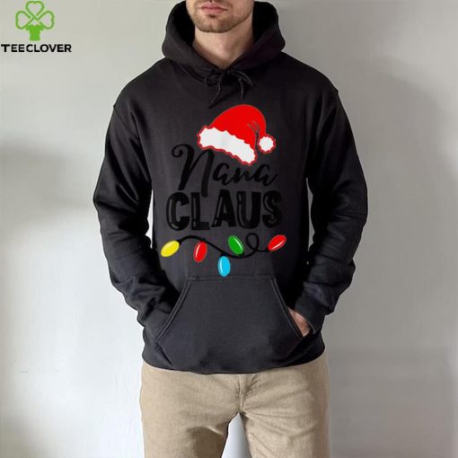 Caterpillar Nana Claus Shirt Christmas Lights Pajama Family Matching T shirt