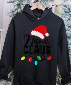 Caterpillar Nana Claus Shirt Christmas Lights Pajama Family Matching T shirt