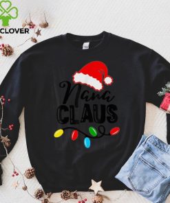 Caterpillar Nana Claus Shirt Christmas Lights Pajama Family Matching T shirt