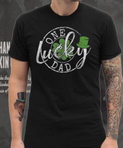 Caterpillar One Lucky Dad Funny Irish Clovers St Patrick's Day T shirt