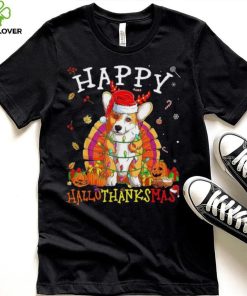 Caterpillar Welsh Corgi Happy Hallothanksmas Halloween Thanksgiving Xmas T hoodie, sweater, longsleeve, shirt v-neck, t-shirt