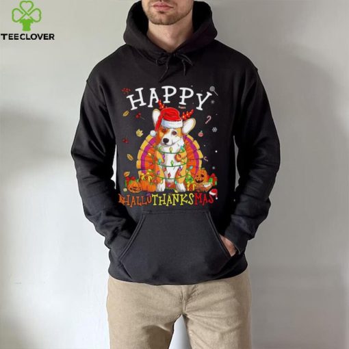 Caterpillar Welsh Corgi Happy Hallothanksmas Halloween Thanksgiving Xmas T hoodie, sweater, longsleeve, shirt v-neck, t-shirt