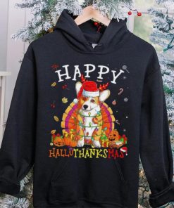 Caterpillar Welsh Corgi Happy Hallothanksmas Halloween Thanksgiving Xmas T hoodie, sweater, longsleeve, shirt v-neck, t-shirt