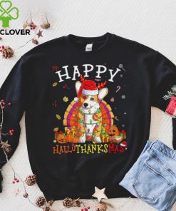 Caterpillar Welsh Corgi Happy Hallothanksmas Halloween Thanksgiving Xmas T hoodie, sweater, longsleeve, shirt v-neck, t-shirt