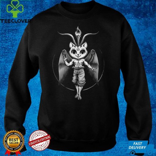 Cathomet Demon Cat Satan Baphomet Cat Love Pentagram Satanic Shirt