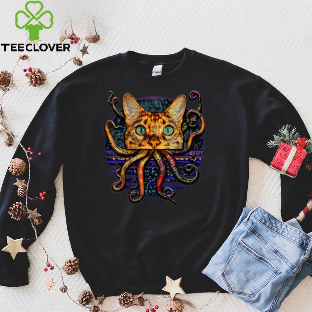 Cathulhu tentacle cat horror kitty T Shirt Cathulhu tentacle cat horror kitty T Shirt
