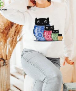 Catryoshka black cats shirt