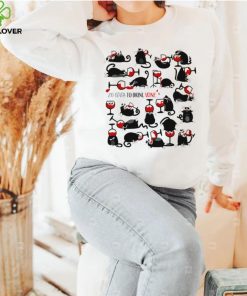 Cats 20 Ways To Drink Wine Cat Kitten Black shirt