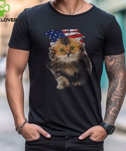 Cats 365 Funny Cute Cat American Flag USA 4th of July Cats T Shirt