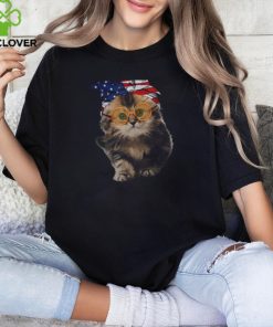 Cats 365 Funny Cute Cat American Flag USA 4th of July Cats T Shirt