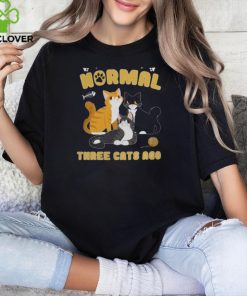 Cats 365 I Was Normal Three Cats Ago Funny Cat Lover Pullover Hoodie shirt